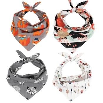 Pet Supply Custom Logo Printing Colorful Pattern Dog Scarf Bandana Bib Pet Triangle Scarf
