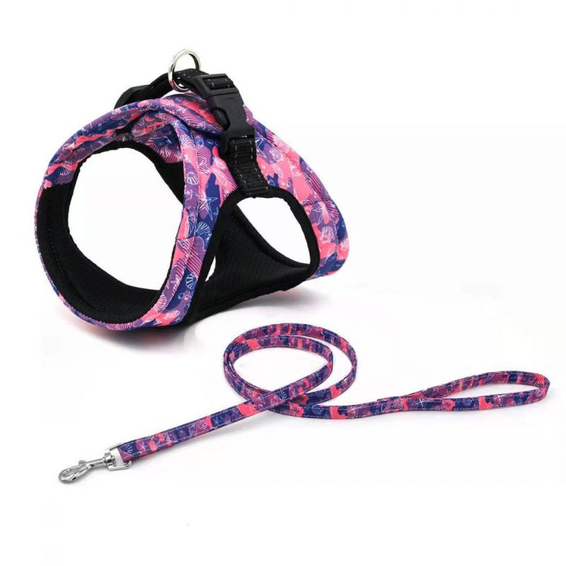 Vest Style Pet Harness with Matching Pet Leash Soft Dog Harness
