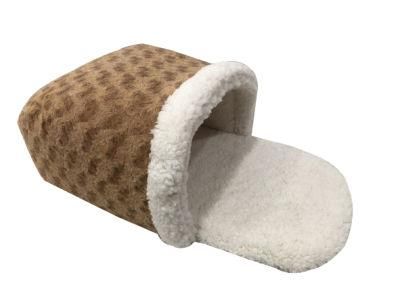 Soft Circle Faux Fur Foam Slipper Pet Bed