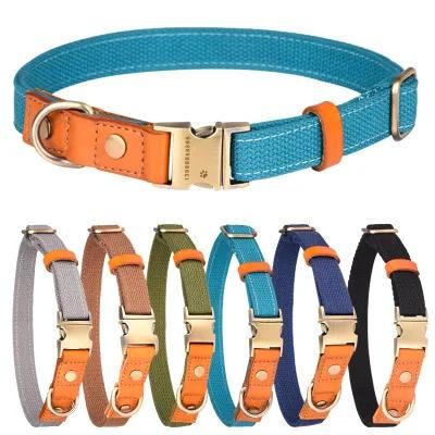 Sturdy Dog Collar with Leather Combination