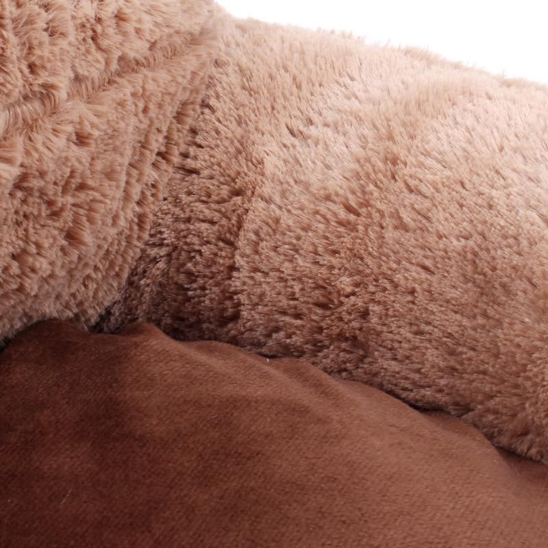 Whosale Luxury Pet Bed Corduroy Material Paw Shape Dog Bed Round Fashionable Dog Cat Pet Bed