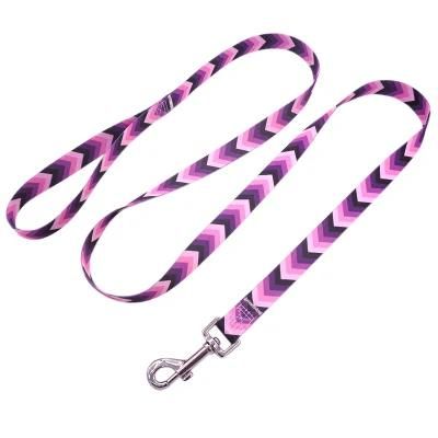 Soft Polyester Pet Leash Both Sides Sublimation Personalized Logo Lead