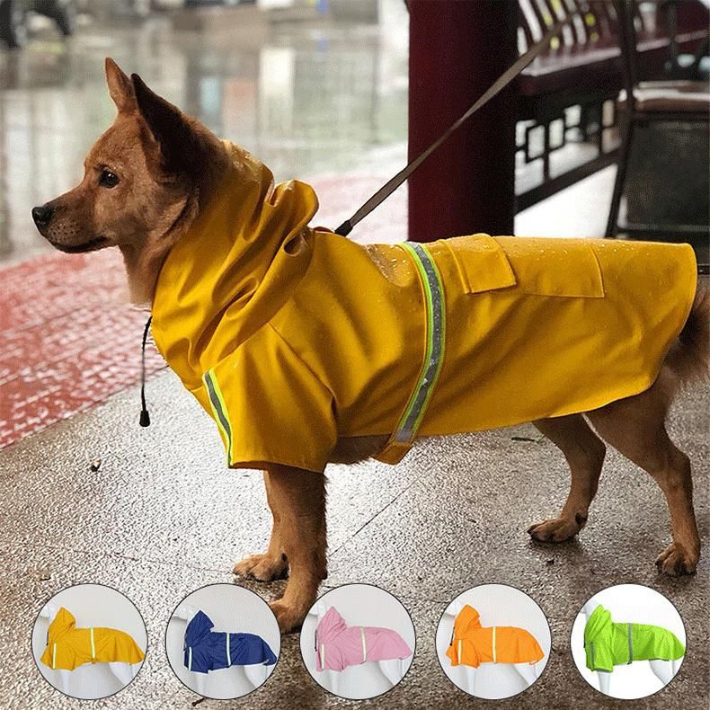 Promotional Waterproof Pet Raining Jacket Portable Large Dog Raincoat