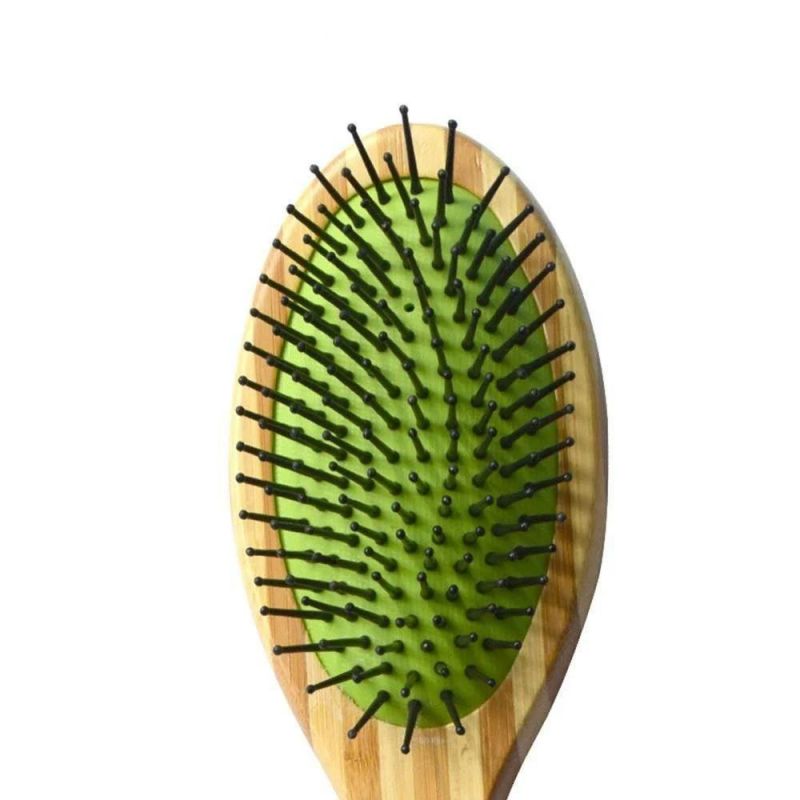 Premiun Biodegradable Double Sided Pet Grooming Bath Brush Natural Bristle Bamboo Comb