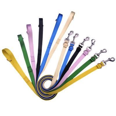 Custom Multicolors Hot Selling Nylon Dog Leash with Double D-Ring for Walking Dogs