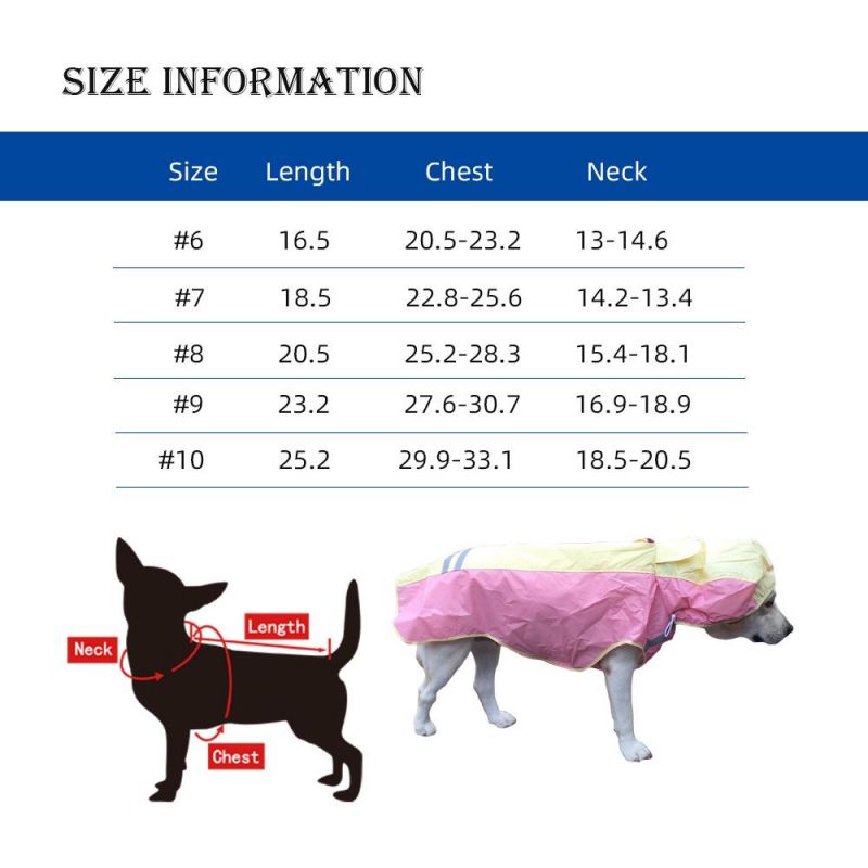 Designer Waterproof Dog Outdoor Clothes Pet Outdoor Supplies Dog Raincoat