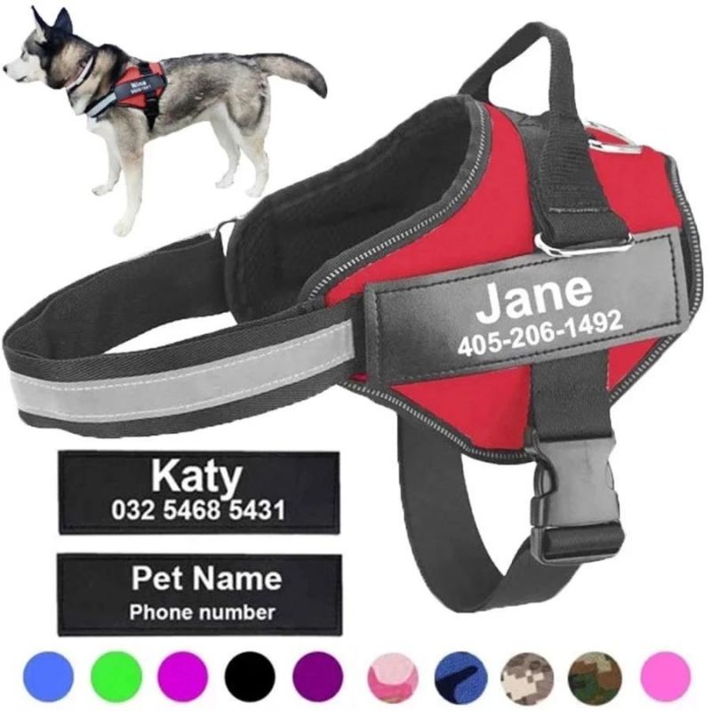 Custom Dog Clothes Pet Accessories Reflective Adjustable Dog Harness