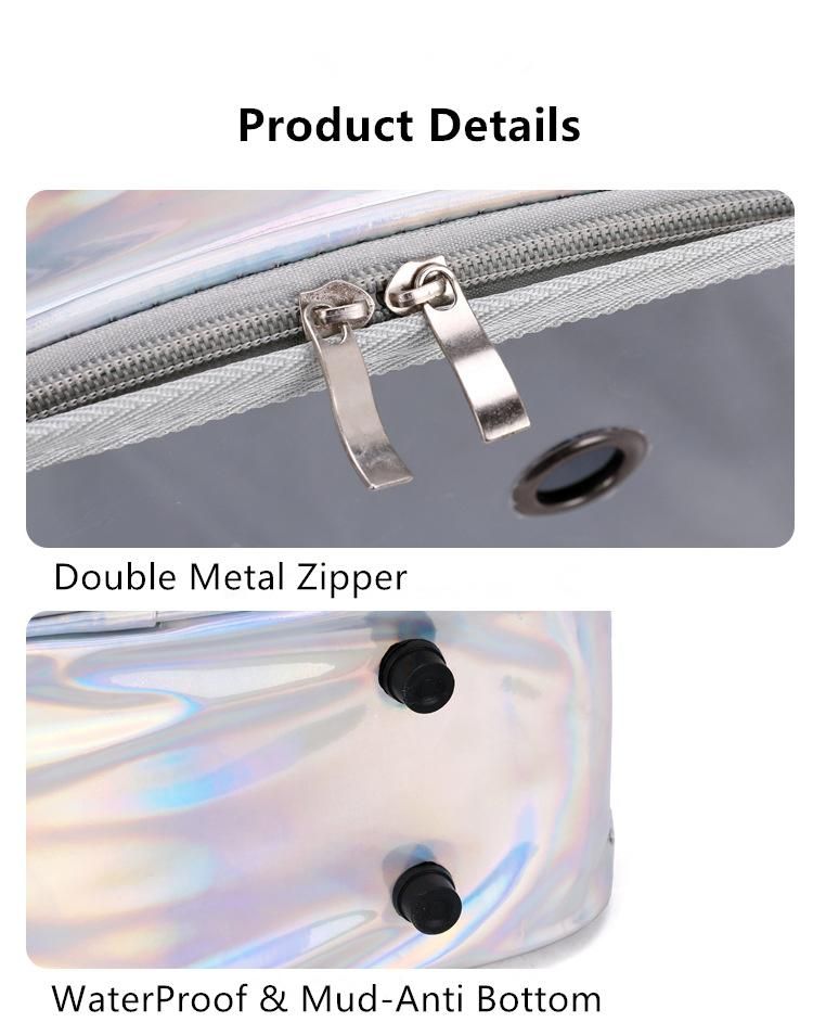 Pet Carrier for Small Cat and Dogs Laser Colorful PVC Transparent Pet Sling Bag Outdoor Dog Cat Pet Products