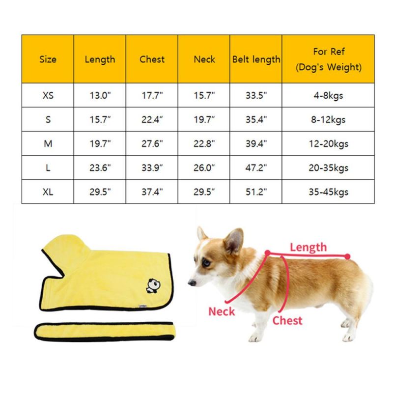 Absorbent Fast Dry Pet Product Warm Dog Bathrobe (MD20CT004)