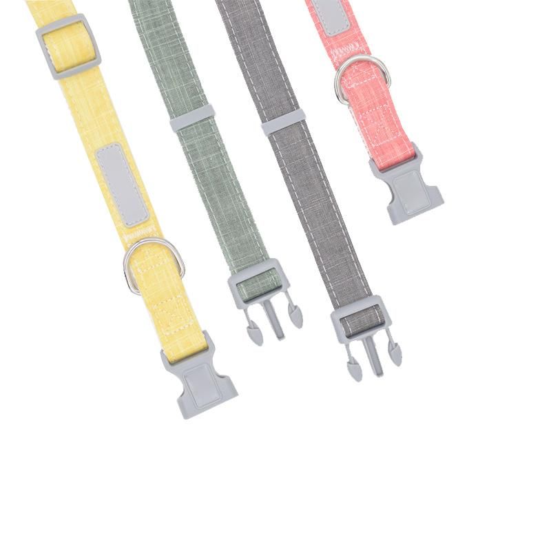 Wholesale Durable Adjustable Soft Bamboo Fiber Hemp Cotton Custom Pet Dogs Collars Leashes with Harnesses
