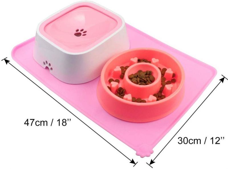 Easy to Clean Non-Skip Pet Food Mat BPA Free