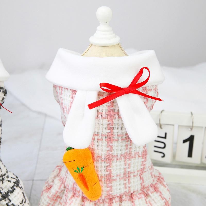 Luxury Cute Polka DOT Ribbon Cozy Sleeveless Summer Dog Shirt Sundress Cotton Pet Dog Dress