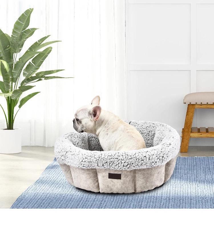 Self Warming Fleece Winter Pet Cushion Removable Cover Dog Bed