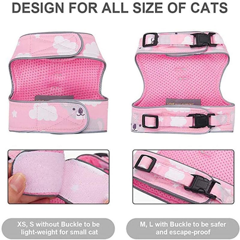 Soft Breathable Mesh Cat Harness with Leash Set