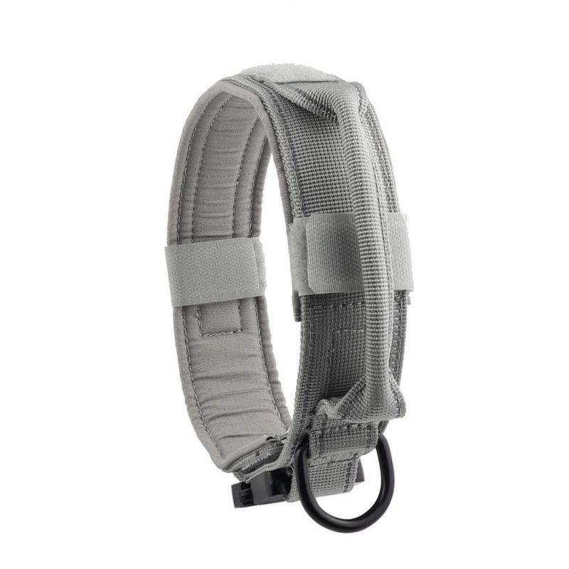 Amazon Tactical Highly Reflective Nylon Dog Collar with Heavy Duty Metal Buckle and Handle for Medium Large Dogs