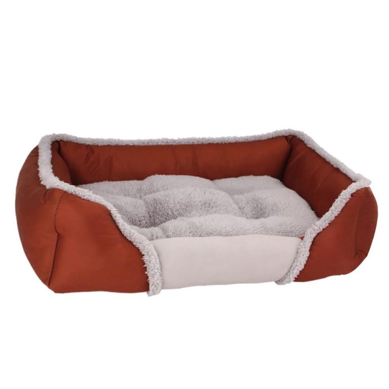Wholesale Super Soft Fabric Removable Cover Bolster Dog Bed Price Cushion Pet Furniture Accessories Home Products Pets Cat Sleeping Bed Sofa Supply
