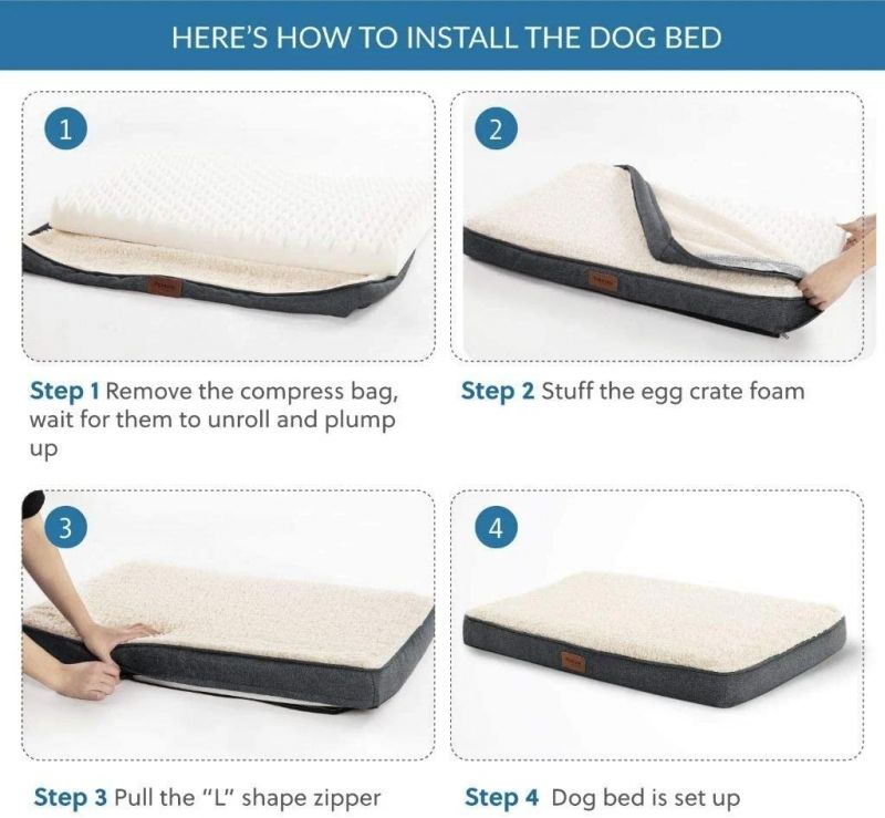 Orthopedic Coffee Dog Bed Lounge Sofa Removable Cover Dog Bed with Waterproof liner