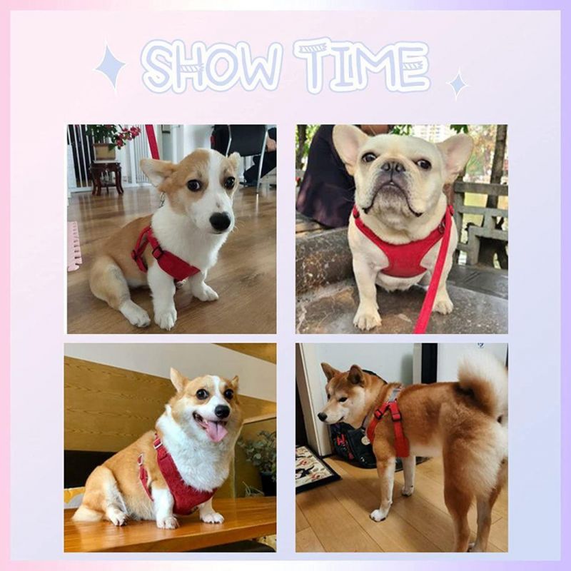 All Round Adjustable Pet Harness Soft Suede Dog Vest Harness