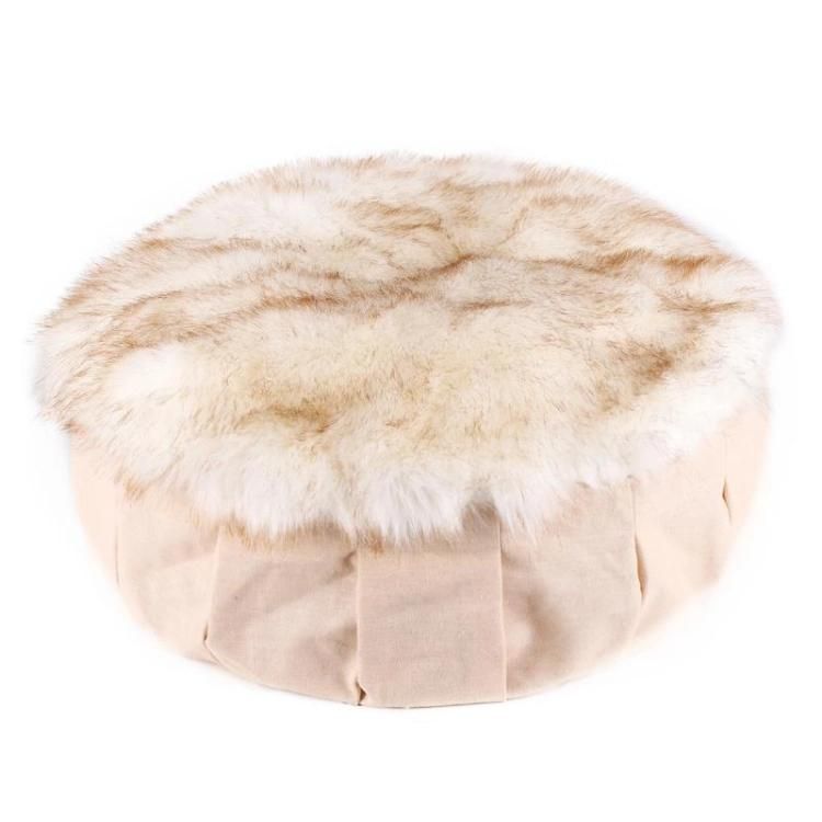 Wholesale Super Soft Comfortable Pet Beds with Faux Fur Cover Cat Mattress Round Pet Bed Dog Cushion