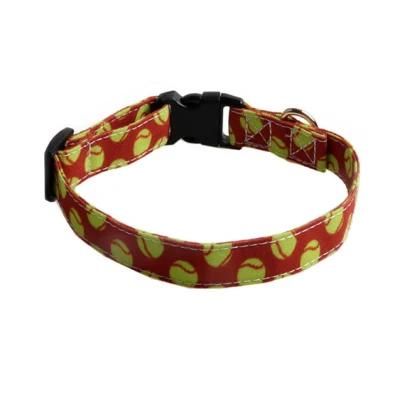 Polyester Pet Collar with Baseball Print for Dog Cat