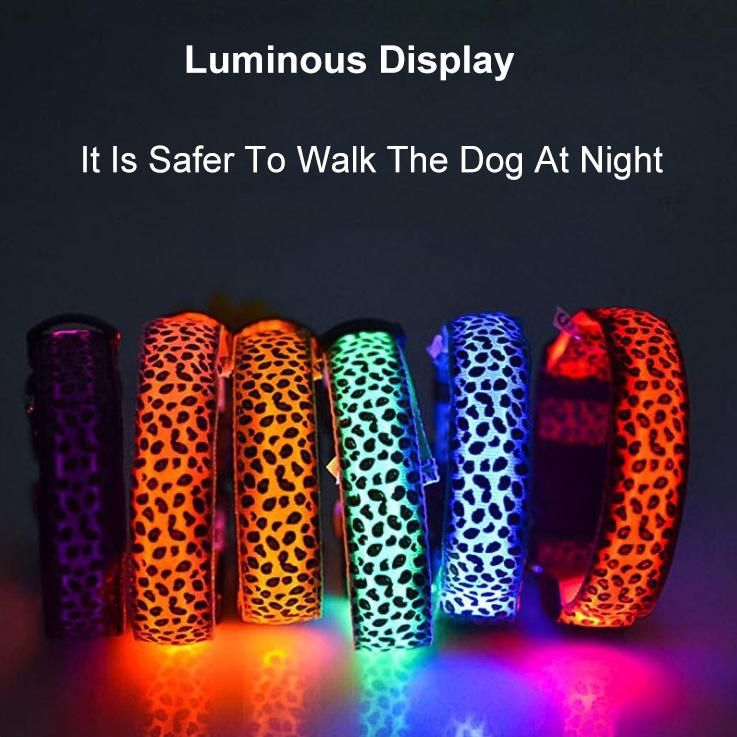Hot Selling Factory Direct Sale LED Flashing Pet Collar Glowing Dog Collar for Safety Walking Pet and Against Pet Lost