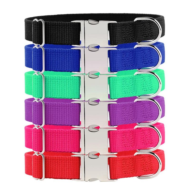 Anti Rust Zinc Alloy Metal Buckle Organic Bamboo Pet Dog Collar