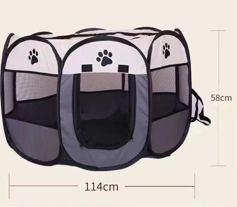 Octagon Pet Pen Pet Tent Oxford Bunay Claw Folding Dog Cage Dog Cat Delivery Room Dog Kennel Cat Nest Pet Carrier
