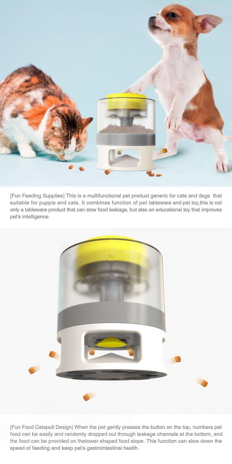The Dog Interactive Puzzle Toy Button Touches The Slow Feeder