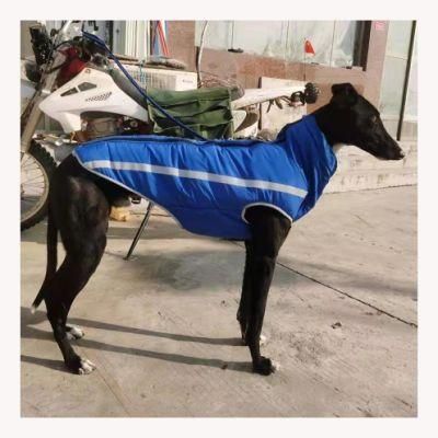 Outdoor Reflective Zipper Padding Fleece Lined Dog Coat Greyhound Jacket Dog Garment Vestido Del Perro
