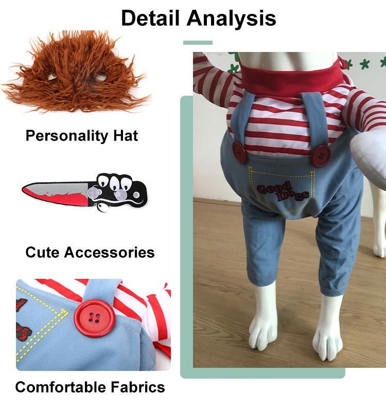 Interesting Christmas Pet Party, Simulate Holding Knife Design Novelty Pet Dog Apparel Clothing//