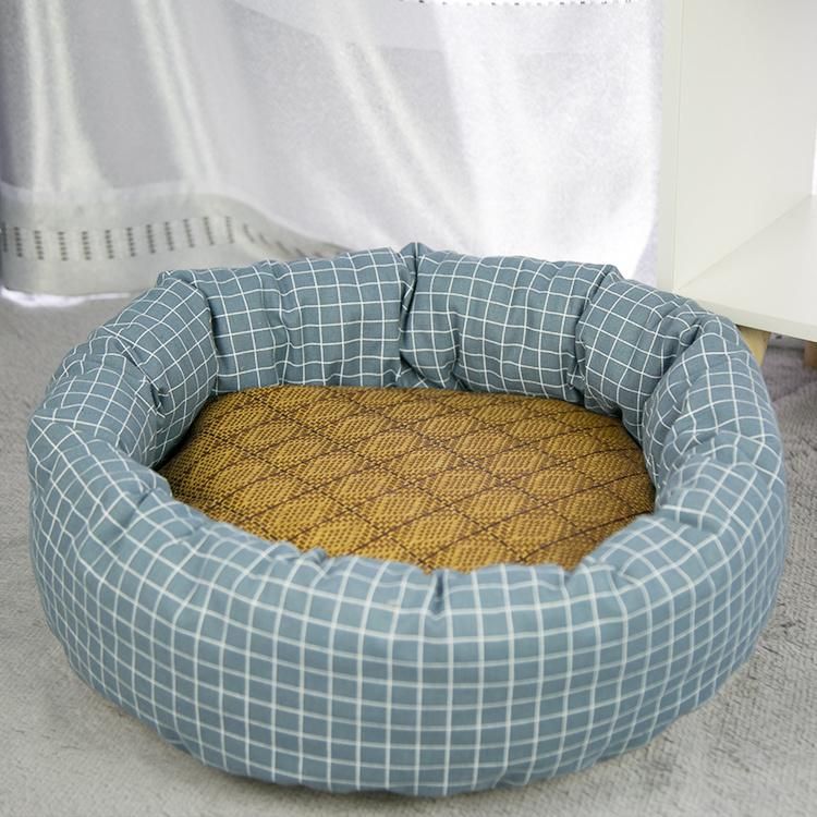 Wholesale Amazon Sleeping Soft Fabric High-Loft Dog Cushion Pillow Plush Dog Beds Luxury Pet Bed in Stock