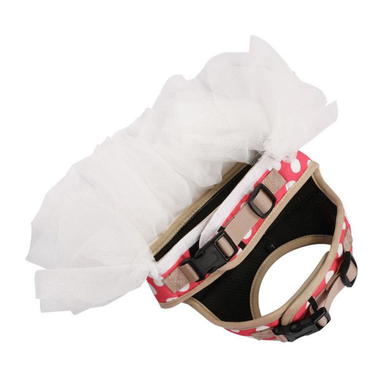 No Pull Polka DOT Small Dog Cat Harness with Dress