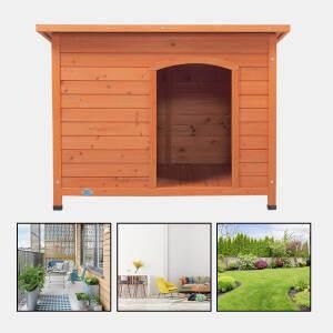 Factory Weather-Resistant Open Entrance Crate Cat Cheap Pet Cages Wooden Igloo Dog House Shelter Kennel with Insulate Curtain