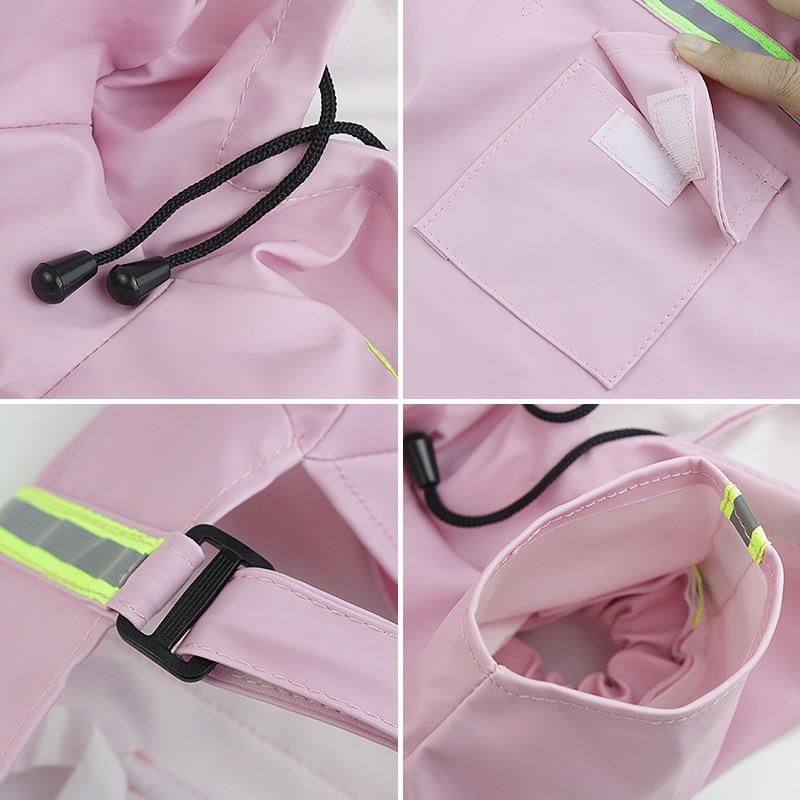 Petstar Wholesale Custom Comfortable Large Pet Clothes Hoodie Safe Reflective Waterproof Pet Dog Raincoat