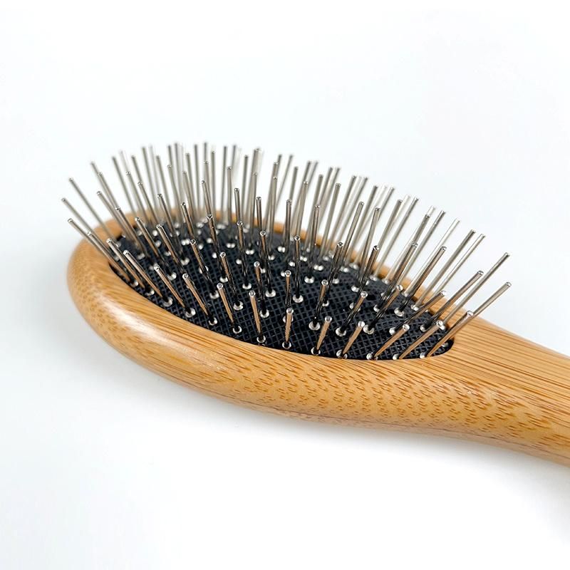 Wooden Pets Dogs Cats Hair Wire Combs Brushes Groomer with Long Handle