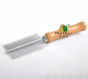 Double Side Wooden Pet Grooming Tools Dog Comb
