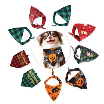 Wholesale Summer Christmas Holiday Triangle Bibs Dog Cat Pet Bandana