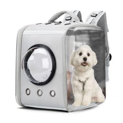 Breathable Cat Pet Backpack Bags Foldable Transparent Laser Pet Carrier Backpack for Outdoor