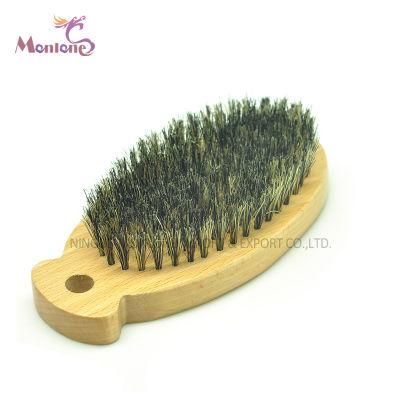 Pet Cat Cleaning Grooming Wooden Deshedding Tool Bristles Brush