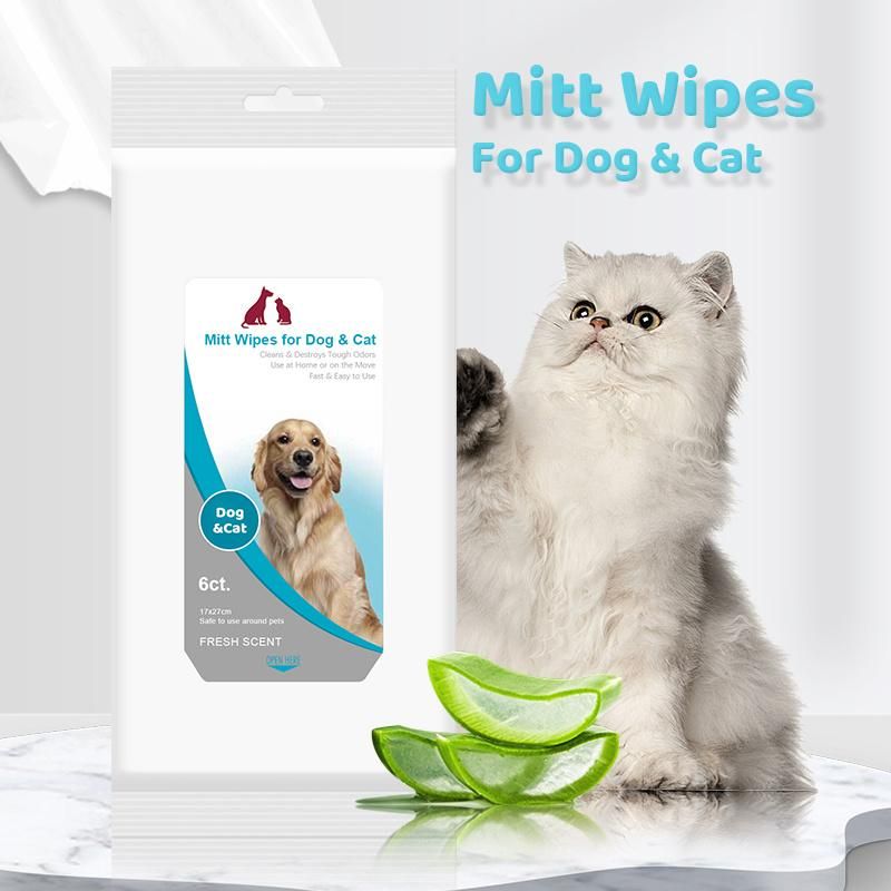 Finger Style Pet Wipes with Special Plant Extract Liquid and Unscented Mesh Design Double Cleaness Soft for Pets Body 1/4/6/10PCS Formula