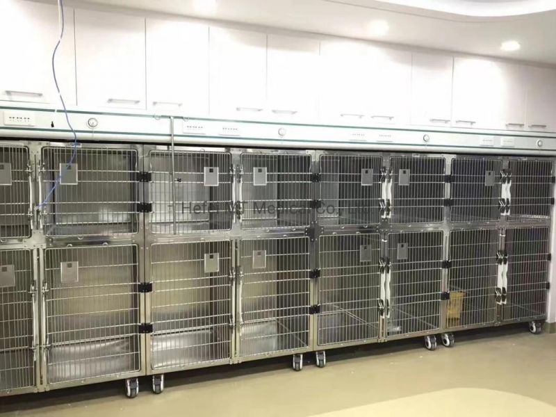 China Veterinary Stainless Steel Dog Kennel Cages Cheap Vet Equipment Animal Clinic Cages for Sale