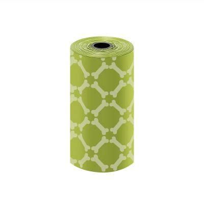 Hot Sale Pet Poop Bag Dispenser Biodegradable Bag Garbage PE 15 Macrons Customized Unscented and Scented 10PCS a Roll Waste Bags