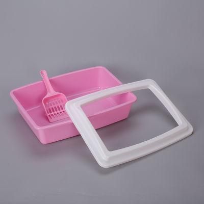 Wholesale Custom Colorful Durable Eco-Friendly PP Cat Litter Box with Litter Scoop Cat Litter Tray Cat Toilet