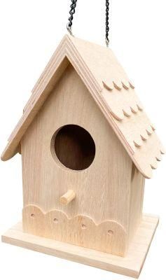 New Unfinished Wooden Birdhouse Wholesale Wooden Bluebird House