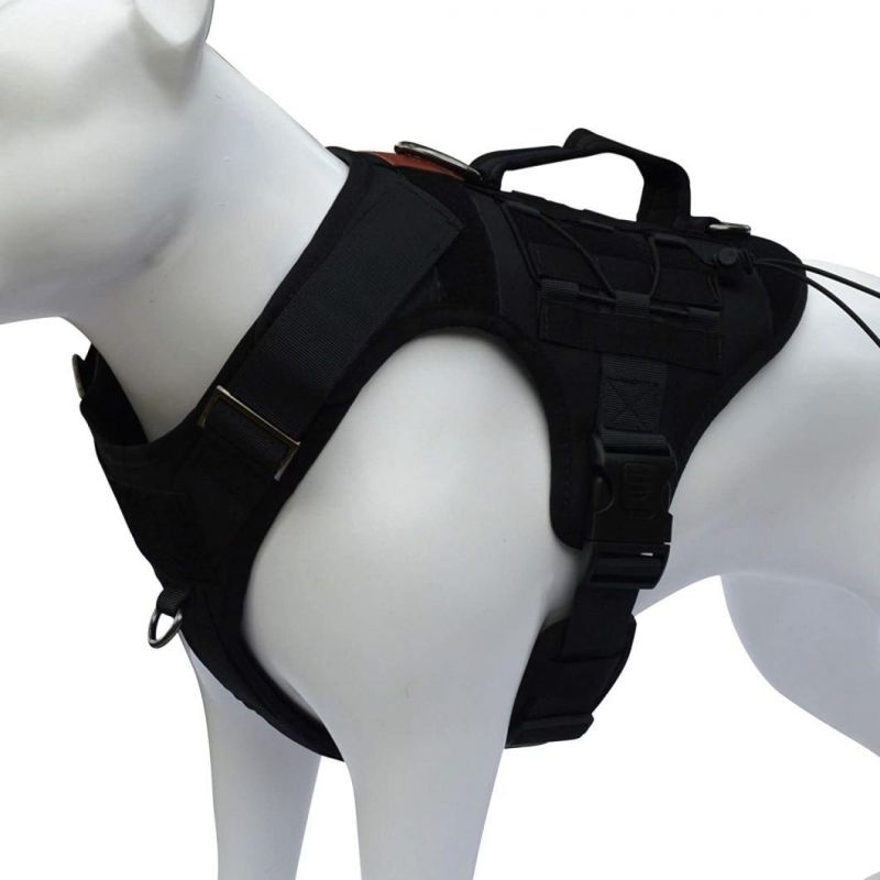 Tactical Dog Vest Harness – Military K9 Dog Training Vest – Working Dog Harness for Medium, Large and XL Dog Sizes