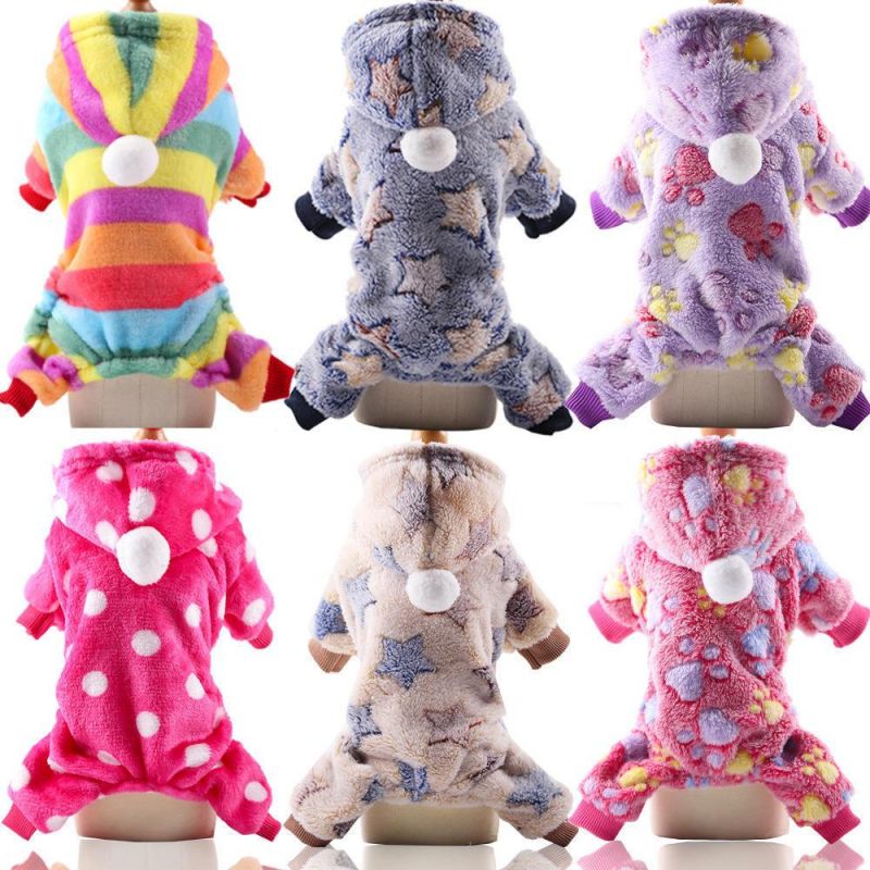 for Tiny Small Medium, Dogs Puppy Pet Fall Soft and Warm Flannel Fashionable Four Feet Dog Cloth