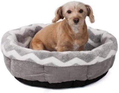Super Soft Velour Fabric Covers Entire Sleep Surface Dog Bed