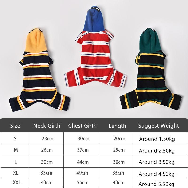 OEM Pet Accessories Colorful Stripe Print Pet Cat Clothes Soft Cotton Pet Cat Coat Hoodie Design
