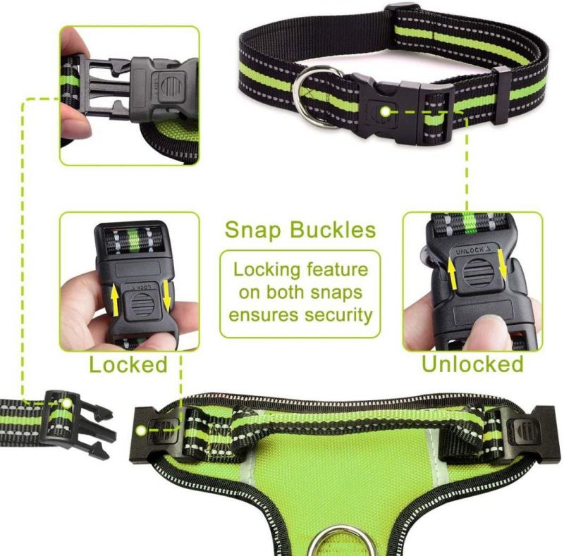 Reflective Dog Hrness with Back and Front Leash Clips