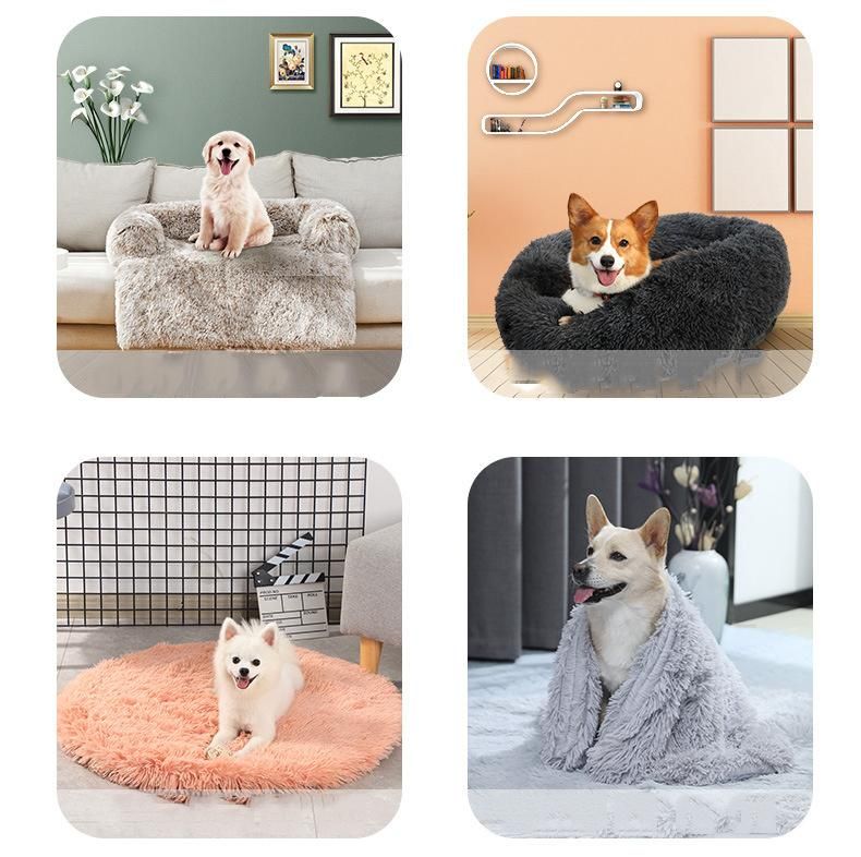 Amazon Best Seller Britain DDP Luxury Donut Cama PARA Mascotas Round Plush Soft Washable Dog Pet Cat Bed